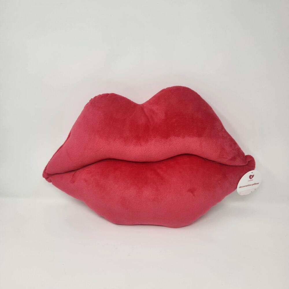 Red Lips Plush Decorative Valentine's Day Pillow